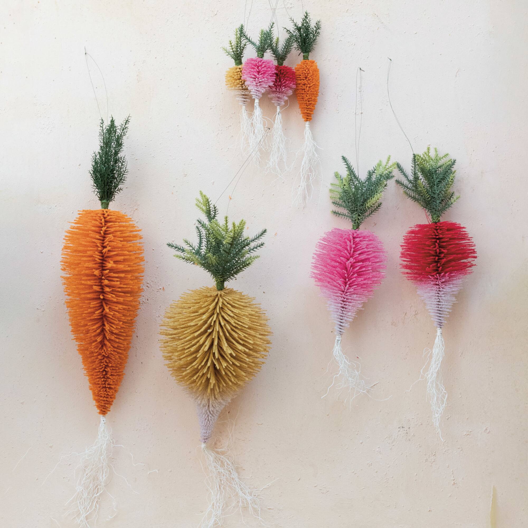 Hello Honey® 39" Orange Flocked Bottle Brush Carrot Ornament